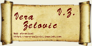 Vera Zelović vizit kartica